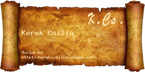 Kerek Csilla névjegykártya