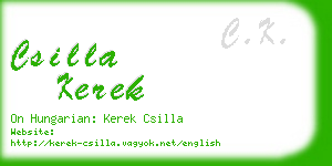 csilla kerek business card